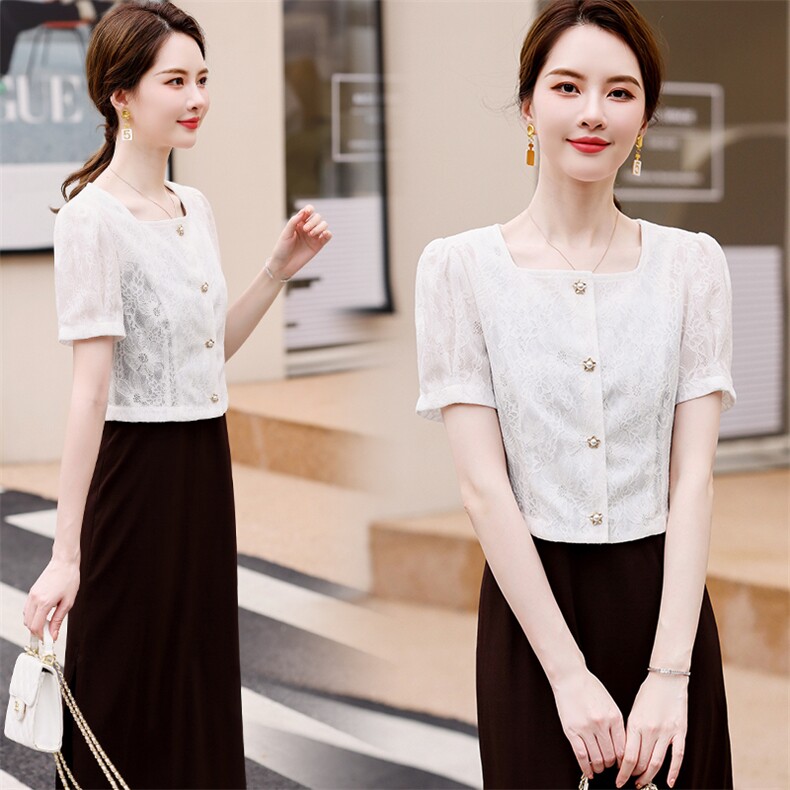婵米儿2025年新款小香风气质通勤蕾丝女士外套披肩空调衫，女装蕾丝衫/雪纺衫，婵米儿