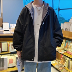 潮流帅气上衣港风ins宽松百搭水洗外套工装连帽夹克W1317-P55，男装夹克，星座512-2