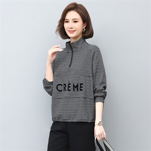 2022秋款条纹时尚休闲卫衣 显瘦百搭长袖上衣，女装卫衣/绒衫，鑫鑫格