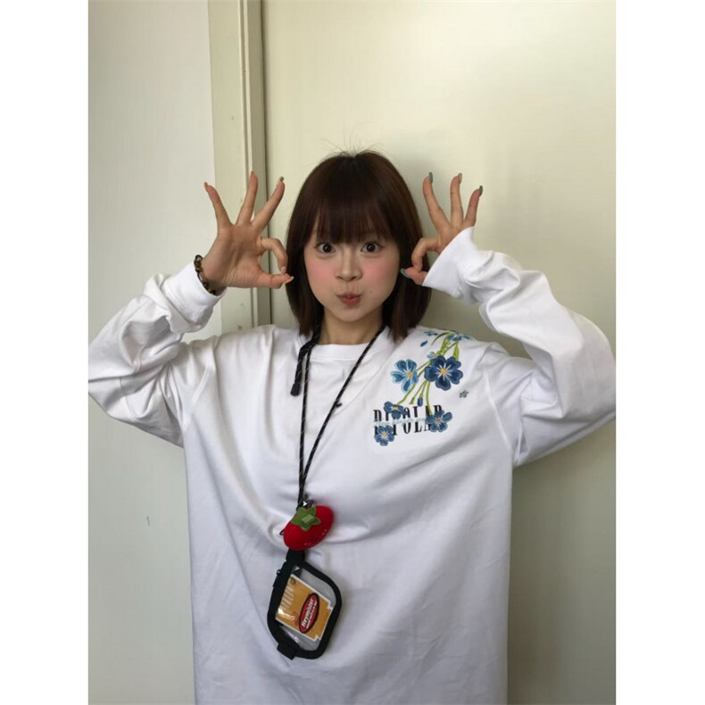 5215-P50刺绣内里有铺布不刺身螺纹领包边休闲长袖,女装卫衣/绒衫,星座617A-2