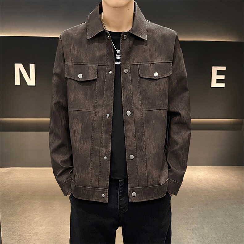 K596-P105秋冬潮流新款翻领PU皮衣男高品质防风百搭，男装皮衣，星座507A（原星座306B-2）