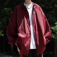 防晒衣男韩版潮流字母连帽开衩帅气2023夏季薄款ins外套W4880-P39，男装防晒衣，星座412-2