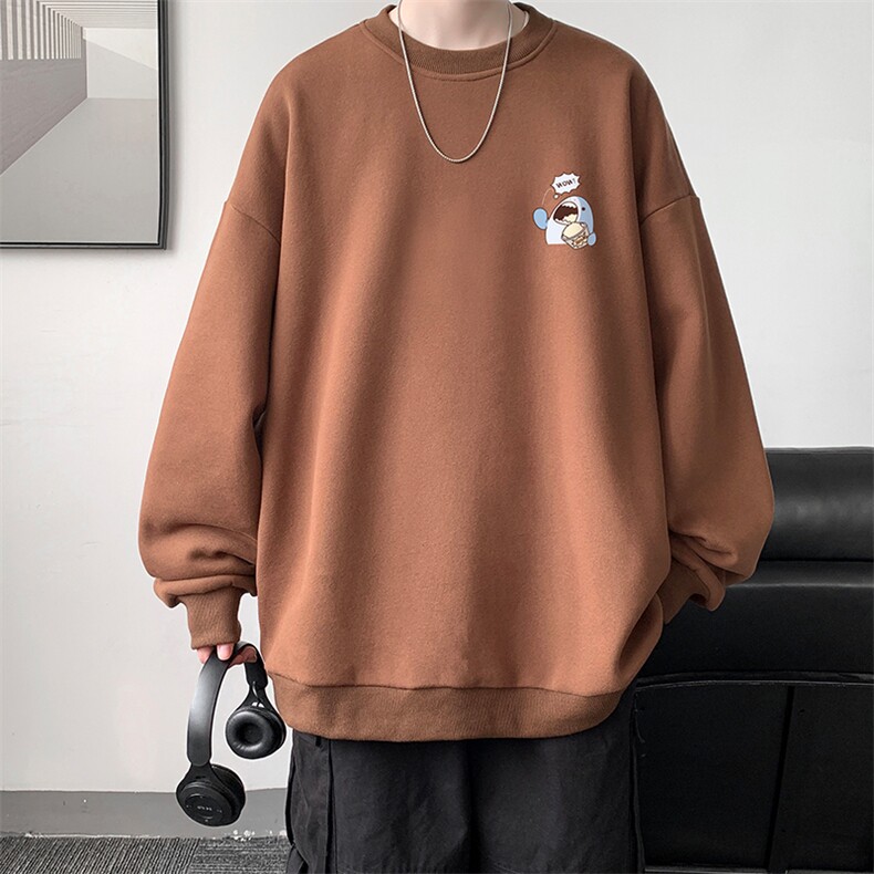圆领卫衣男大码加厚加绒长袖t恤男S6239-P28加绒款-P33,男装卫衣,电商A040