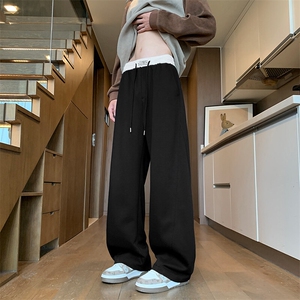 休闲裤男秋季新款港风宽松高品质华棉复合牛奶丝长裤K8558-特P40，男装休闲裤，星座214-9