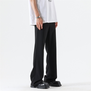 03垂感微喇休闲西裤腰部可调节vibe显瘦裤子男XZ211-1-K2422-P50图片