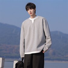 假两件华棉卫衣大码M-5XL表面棉底部聚酯纤维WY77961P48，男装卫衣，星座227-7