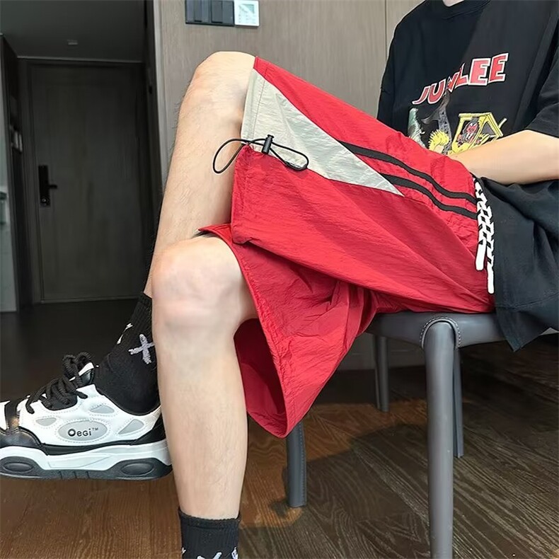速干短裤男夏季薄款美式潮牌条纹运动裤百搭休闲五分裤YD1059-P32,男装休闲裤,星座1008
