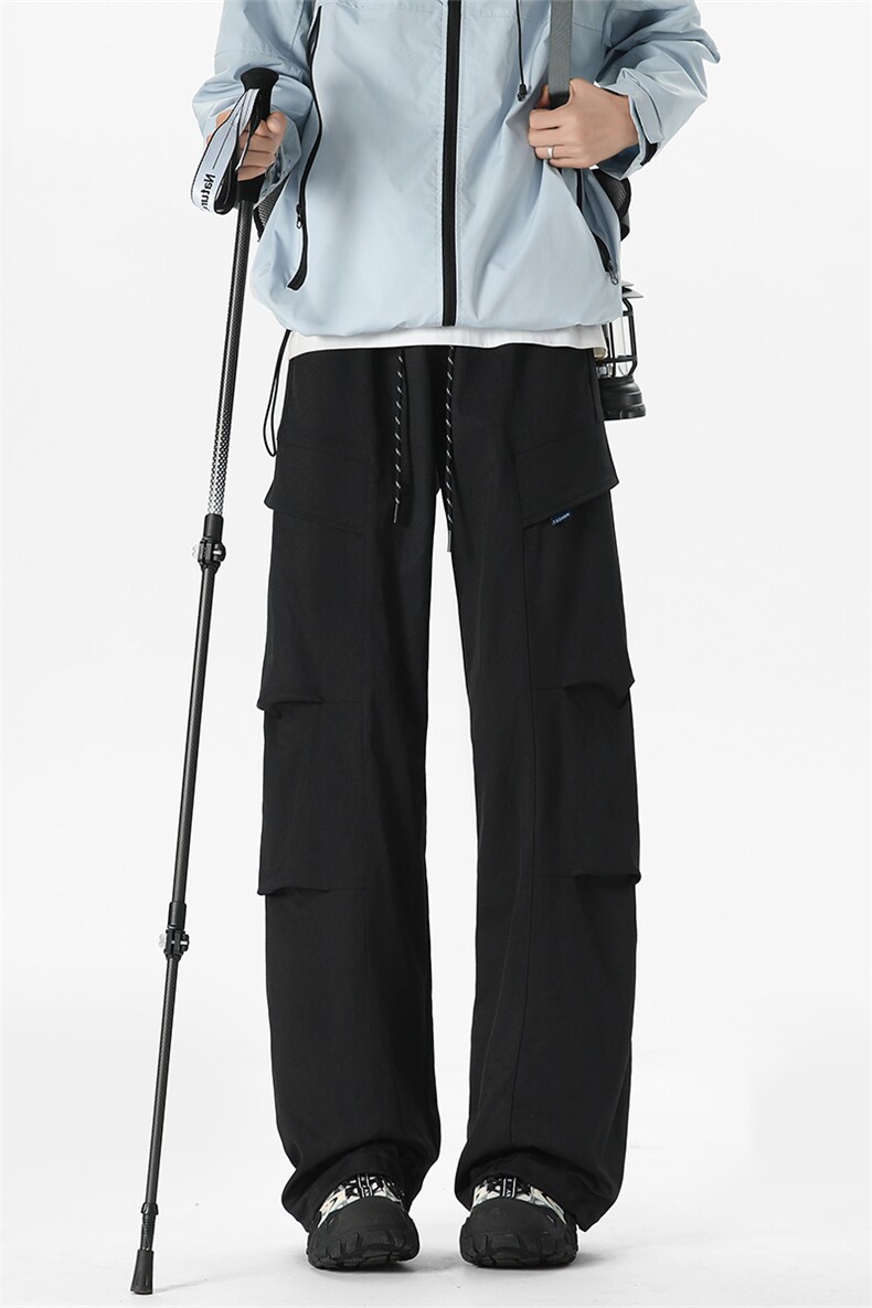秋季防泼水防风宽松休闲徒步登山弯刀拖地裤男K1934-特P30控55,男装休闲裤,电商A001