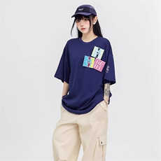 万针全刺绣工艺抖音得物高品质260克重磅纯棉双纱美式高街短袖T恤，男装T恤，电商A486