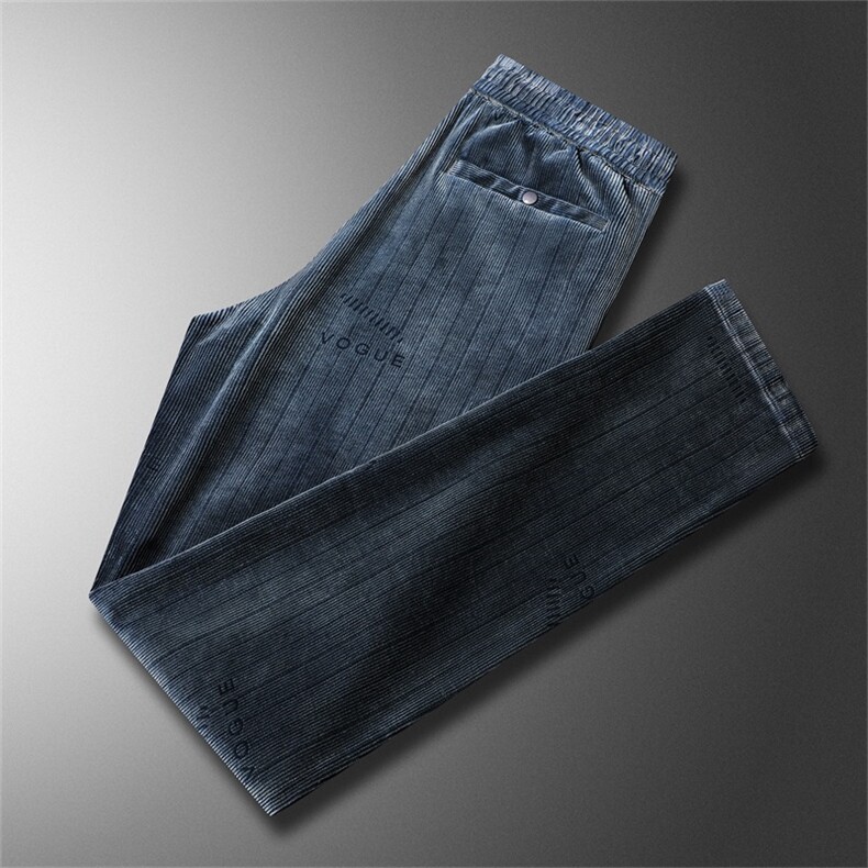 D3922秋冬新款男士商务休闲纯色灯芯绒休闲裤修身时尚长裤P128图片