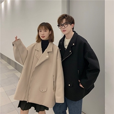 情侣2025新款毛呢外套男女韩版潮流星座812-F352P108，女装短外套，星座812