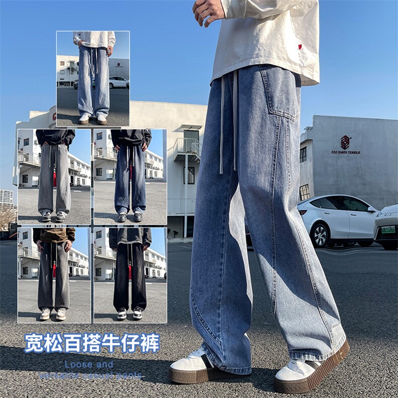 【现货】2025年秋季新款美式复古工装口袋拼接宽松直筒裤818-P50，男装工装外套，星座1006-1