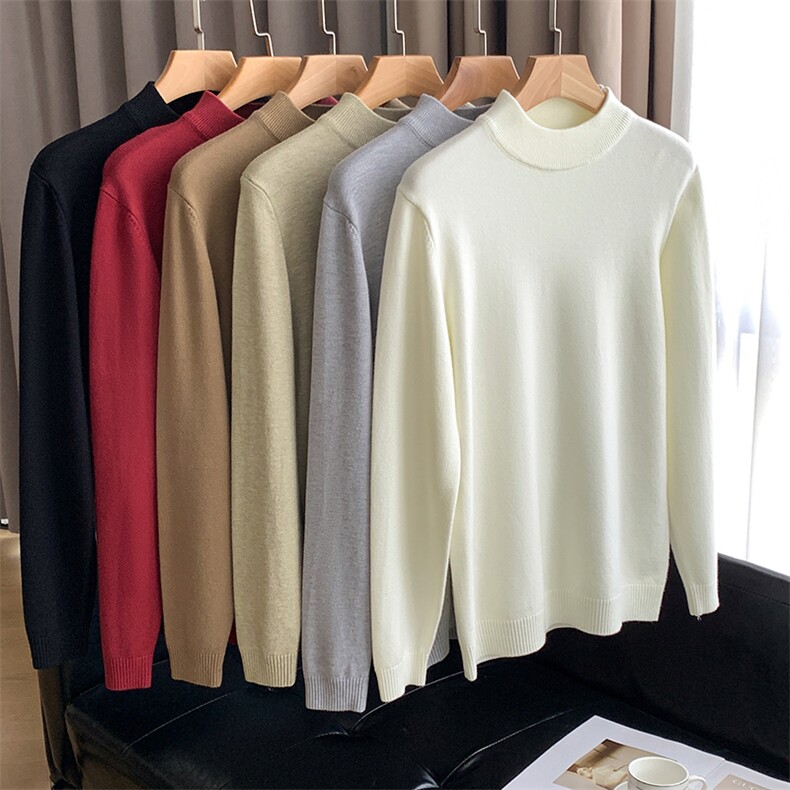 平铺~秋冬半高领多色套头毛衣M003/P39,男装针织衫/毛衣,电商B331
