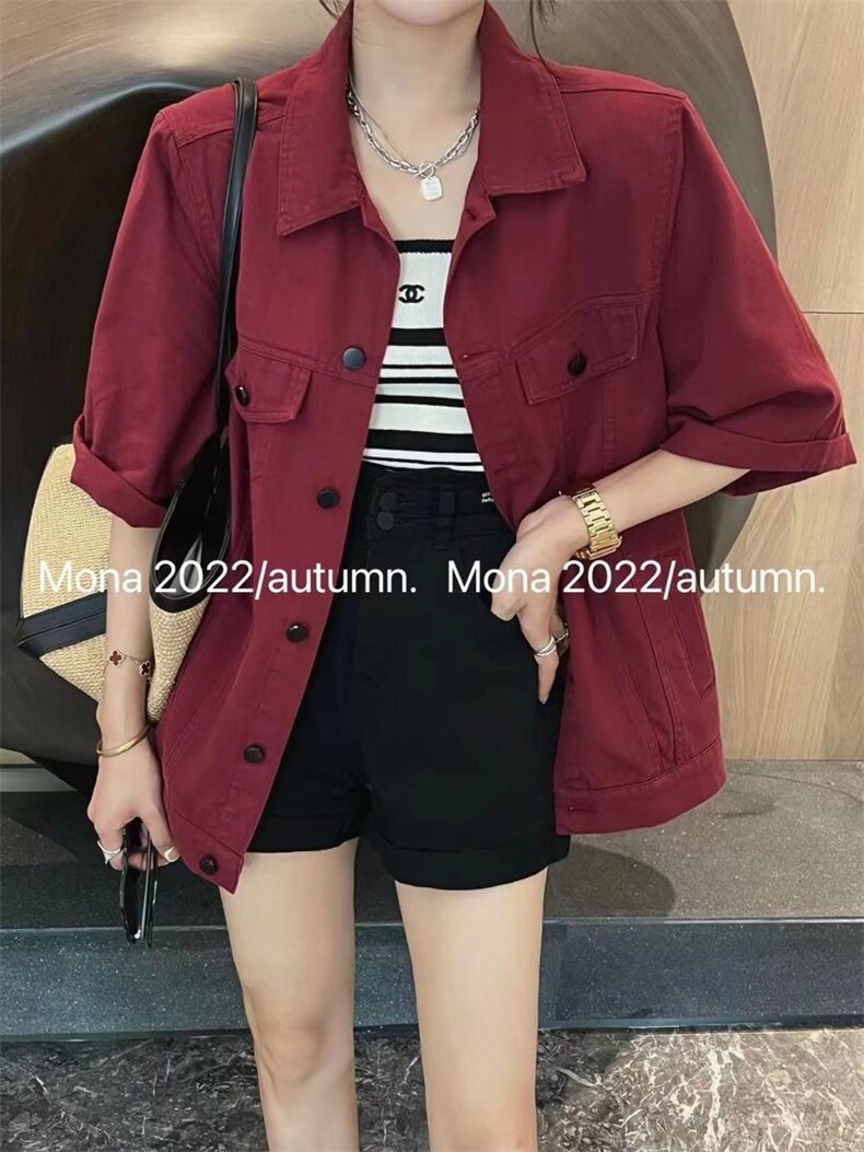 彩色牛仔小外套，其它，肆尔