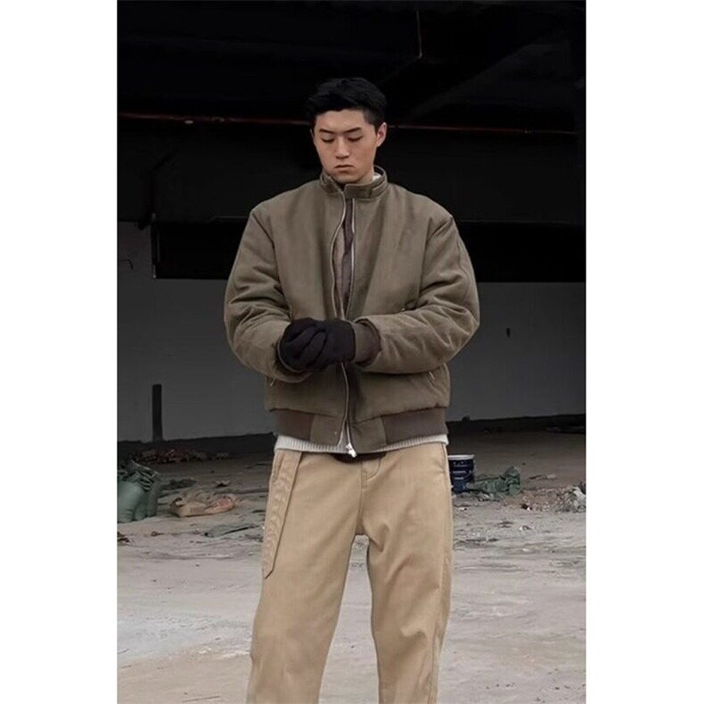 蛇年限定座山雕外套棉服可拆卸帽加绒帆布棉衣1001-1-M8218-P188,男装棉衣,星座1001-1