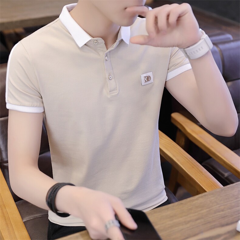 款8701-P35男士短袖t恤夏装2021新款纯棉翻领polo衫体桖,男装T恤,电商D310（原电商305）