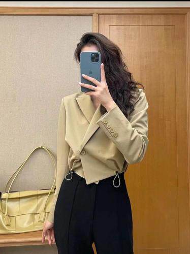 短款抽绳小西装，女装西装，6·9衣社