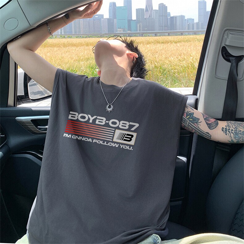 可48小时发货支持抖音得物来样二开240克重磅美式纯棉背心无袖t恤，男装背心/马甲，电商A486