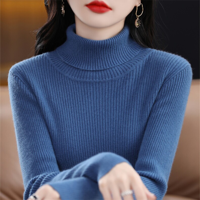 专柜同款半高领打底衫修身显瘦针织衫女内搭洋气长袖毛衫2022秋冬,针织衫/毛衣,暖姿羊绒