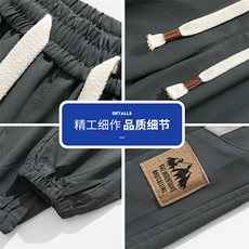 休闲裤秋季2025新款宽松阔腿束脚卫裤运动青少年长裤Q29160-特P30，男装休闲裤，星座610（原A335）