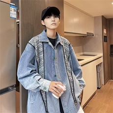1506/QY80910/P45春秋痞帅外套男ins日系原宿风韩版潮流宽松夹克，男装夹克，星座1506