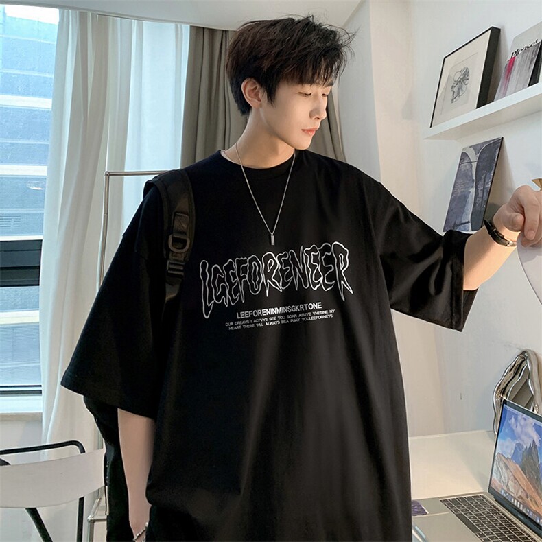 抖音得物二开现货220克夏装重磅美式高街宽松短袖t恤MT305,男装T恤,电商A486-1