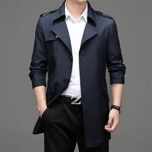 BH2128钱塘2020-2秋季男士翻领时尚商务休闲夹克中长款外套P145图片