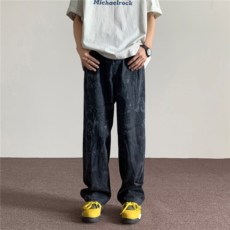 男休闲直筒工装裤潮牌登山裤大口袋防水户外冲锋裤子，男装休闲裤，星座716-3