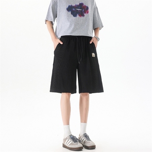 8XL-M2025夏季特大码阔腿短裤男高街ins宽松垂感休闲裤DK1510P45