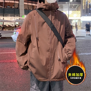 冬季潮牌冲锋衣港风潮加厚棉衣外套青少年保暖男装JK2810P85图片
