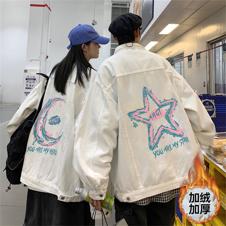秋冬季港风情侣加绒加厚羊羔毛牛仔棉衣JK563JR-P100138,男装棉衣,星座912-1（原星座914-5）