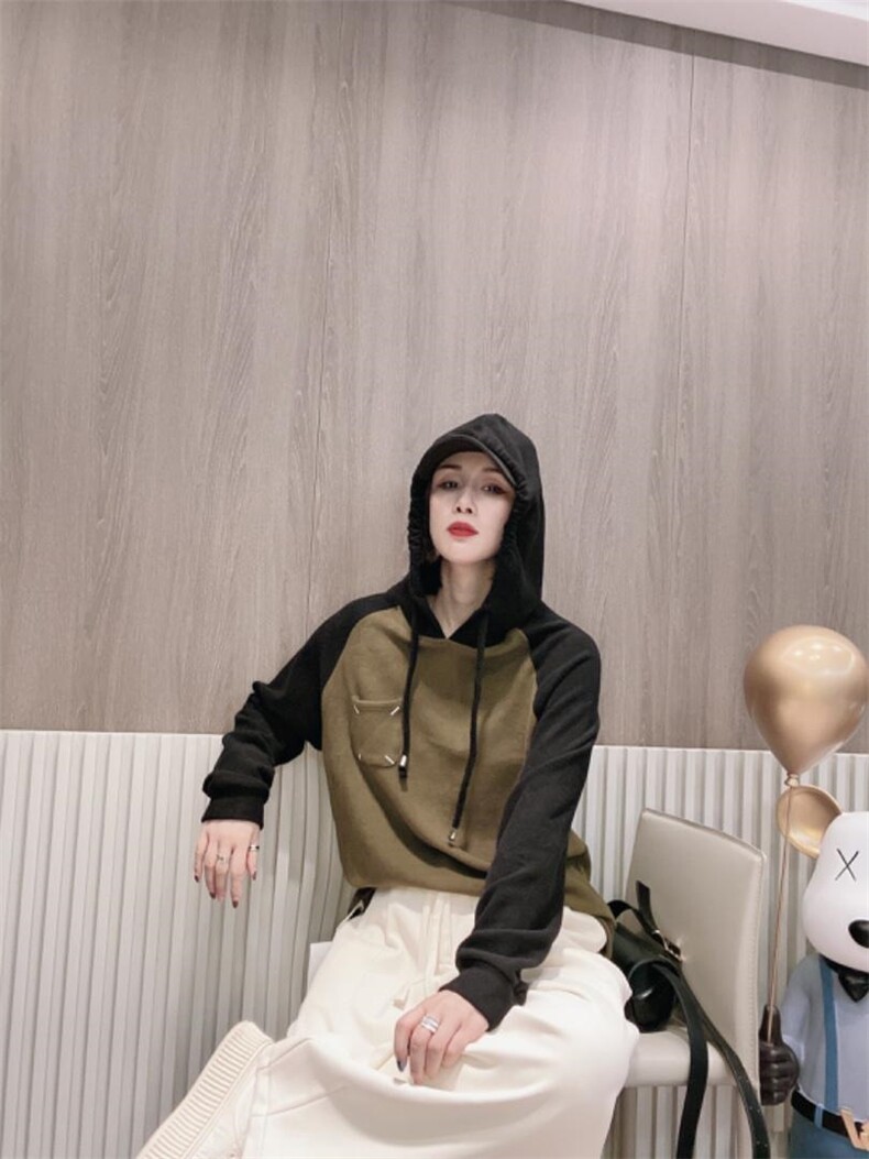 帽子德绒拼色打底衫ＭLXL，其它，可纳奇