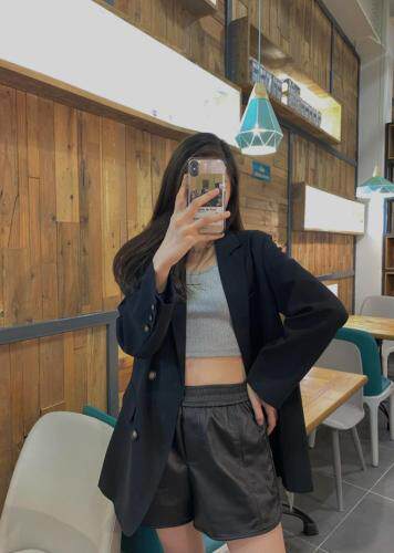 秋季新款西装外套双排扣，女装西装，mona 茉奈