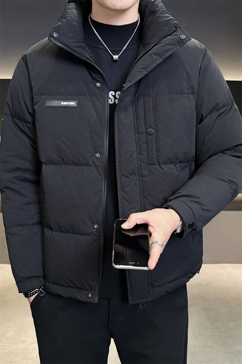 2024新款男士羽绒服短款立领冬季鸭绒外套B240-YR44030-P170,男装羽绒服,电商B240