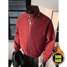 现货美式高街休闲棉衣夹克三防立领纯色户外工装加厚棉服外套，男装夹克，电商A486