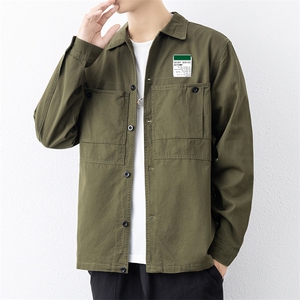 衬衣男新款纯棉工装翻领休闲时尚长袖衬衫XZ310B-3-CY806-P58图片