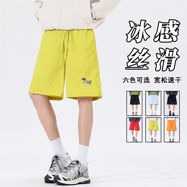 抖音得物尼龙高品质休闲短裤高街美式五分裤25XD23083特批8，男装休闲裤，电商A042
