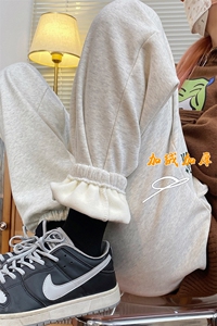 中性  秋冬休闲宽松印花卫裤长裤男女美潮 A6603 P50控68 加绒P60图片