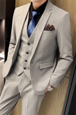 西服套装男西装男士商务休闲职业装修身新郎伴郎结婚三件套礼服潮，男装西服套装，星座505-2（原电商A260-1)