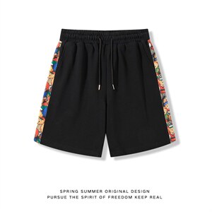 2023新款夏季基础百搭色系小熊图案男士短裤DK7867-P43，女装休闲裤，星座717