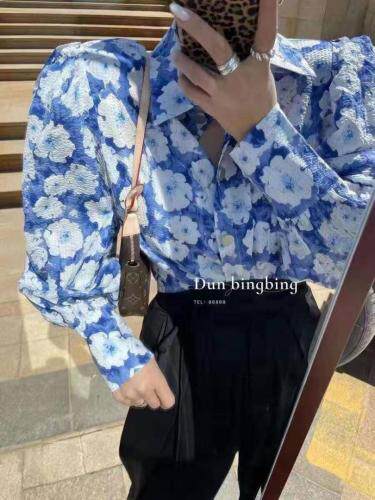 防晒衬衫、立体花纹设计，女装衬衫，TANG.+