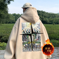 500克重磅秋冬美式加绒加厚卫衣外套DL1561常规特P35加绒特40，男装卫衣，电商A486
