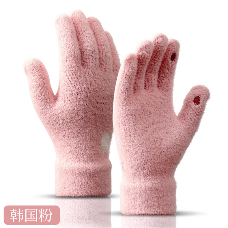 时尚保暖仿貂绒露指手套秋冬必备触屏手套百搭防寒手套,饰品手套,晨宏羊绒