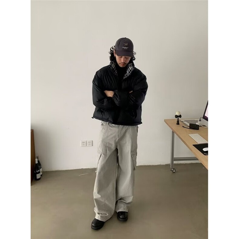 气质时尚慵懒ins日系百搭牛仔格子工装新款流行简约原宿文艺潮流,男装工装外套,星座506A