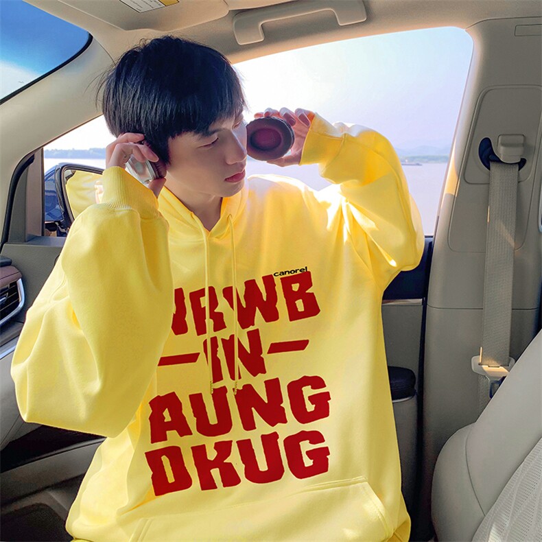 抖音得物供货可提供视频秋冬重磅美式宽松连帽卫衣DL2050,男装卫衣,电商A486