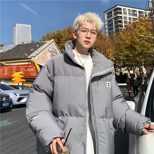 冬新款机理感暗条纹立领棉衣加厚棉袄MY237-P105控148抖音控168图片