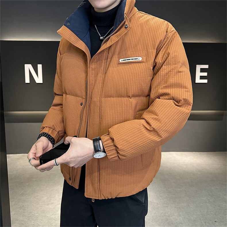 店主风冬季休闲无帽立领纯色休闲高品质羽绒服外套男YR807-P185,男装羽绒服,电商A413