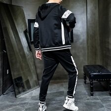 2021秋冬装新款加绒休闲运动男套装卫衣运动裤钱塘2026-2019-P68，男装套装，星座1512