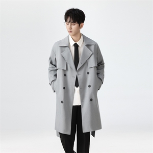 秋季英伦风韩版宽松中长款潮牌风衣外套FY710-P138控168XZ402-2图片