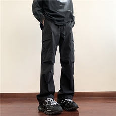 深度库存2026春装防水冲锋裤男宽松直筒休闲裤工装裤K10036-特P38，男装工装外套，电商A099